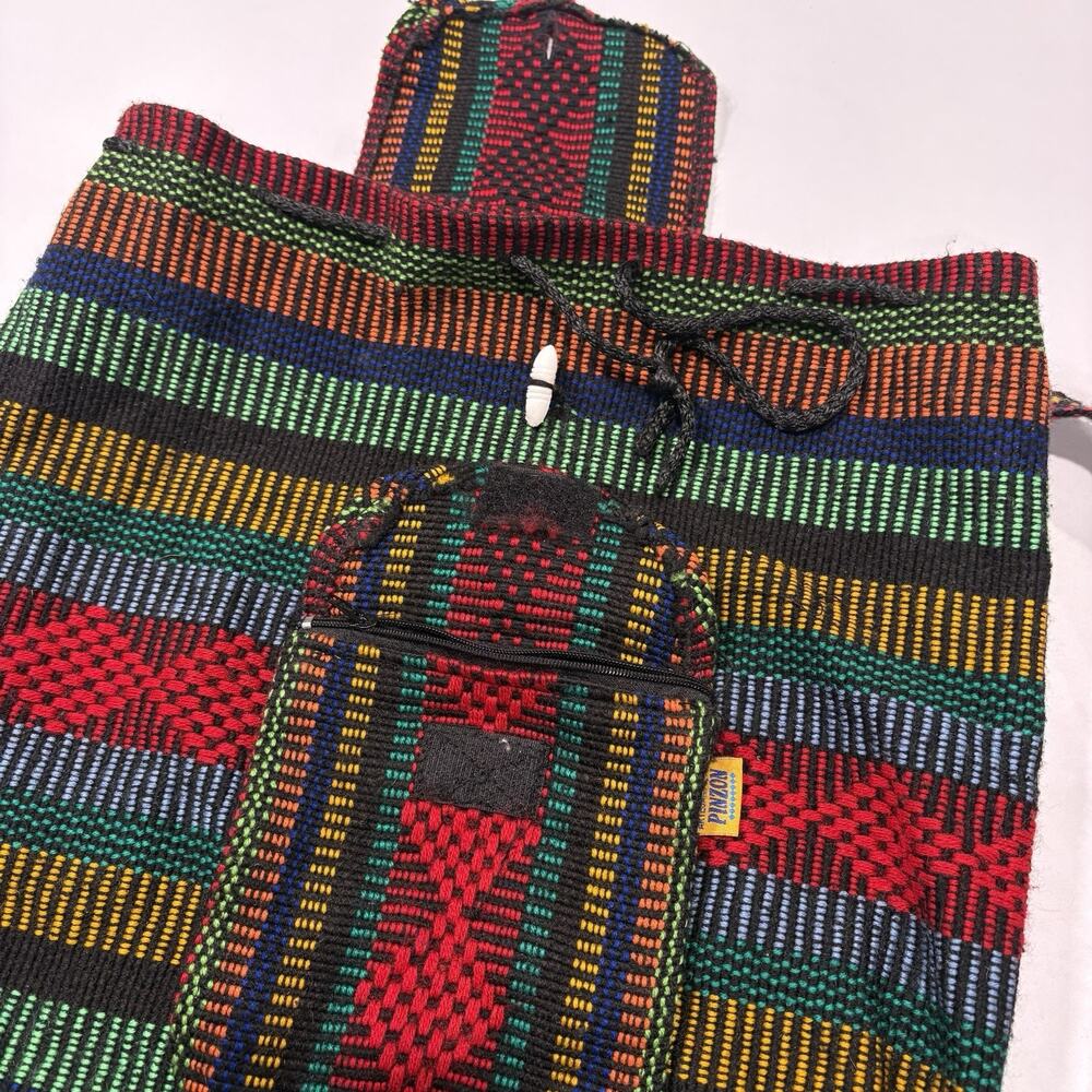 Mr. Pinzon Colorful Woven Textile Backpack Boho Hippie Style